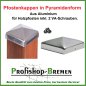 Preview: Pfostenkappe Aluminium Pyramide für Pfosten 7x7 cm